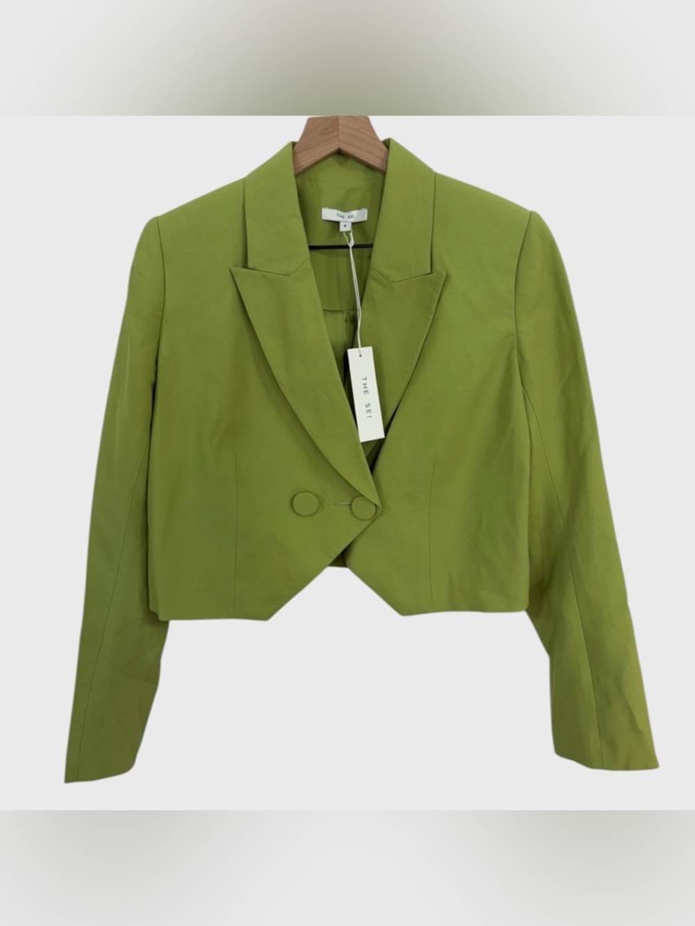 The Sei NWT Kiwi Green Cropped Blazer Size 4